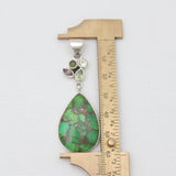 Green Copper Turquoise Silver Pendants