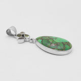 Green Copper Turquoise Silver Pendants