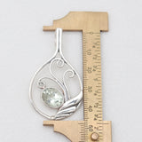 Green Amethyst Silver Pendants