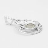 Green Amethyst Silver Pendants