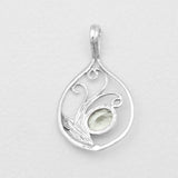 Green Amethyst Silver Pendants