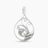 Green Amethyst Silver Pendants