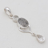925 Sterling Silver Singing Quartz Pendants
