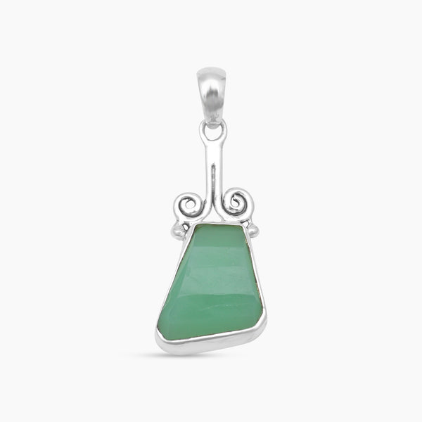Chrysoprase Silver Pendants