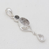 925 Sterling Silver Singing Quartz Pendants