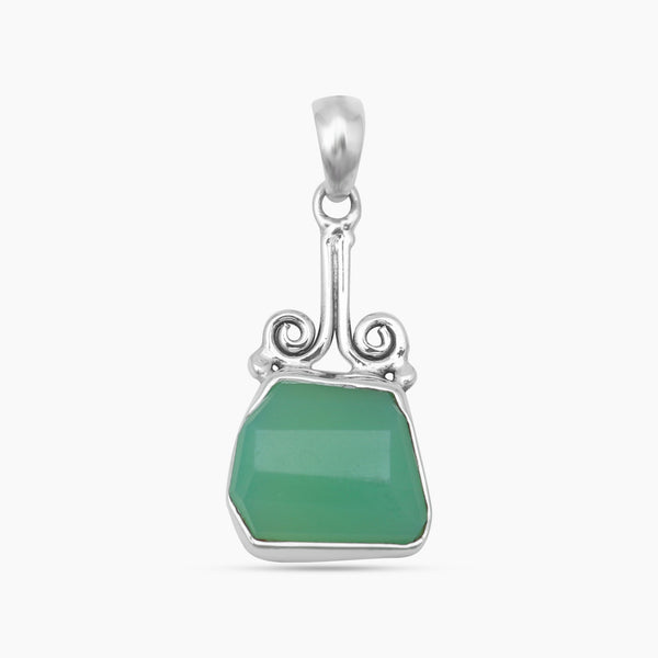 Chrysoprase Silver Pendants