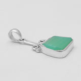 Chrysoprase Silver Pendants