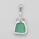Chrysoprase Silver Pendants