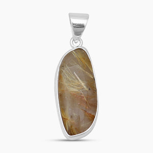 925 Sterling Silver Rutilated Quartz Pendants