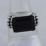 Black Onyx Gemstone Silver Ring