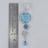 925 Starling Silver Larimar Pendant