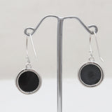 Black Onyx Silver Earrings