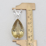 925 Sterling Silver Olive Quartz Pendants