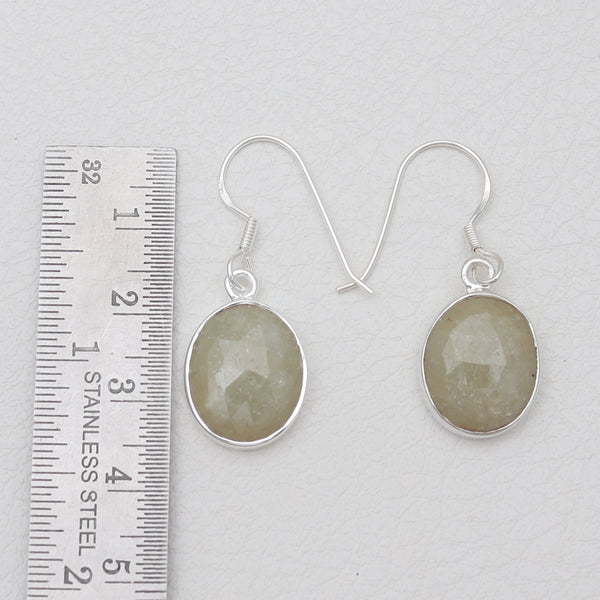Multi Sapphire Silver Earrings