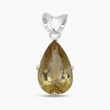 925 Sterling Silver Olive Quartz Pendants