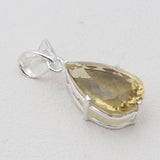 925 Sterling Silver Olive Quartz Pendants