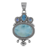 Dendritic Opal Gemstone Silver Pendant