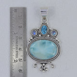 Dendritic Opal Gemstone Silver Pendant