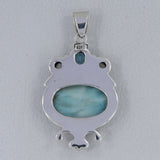 Dendritic Opal Gemstone Silver Pendant