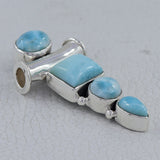 925 Sterling Silver Larimar Gemstone Pendant