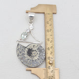 Ammonite Silver Pendants