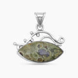 Rainforest Jasper Silver Pendants