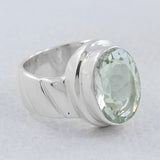 Natural Citrine Gemstone Silver Ring