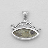 Rainforest Jasper Silver Pendants
