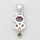Multi Tourmaline Silver Pendants
