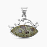 Rainforest Jasper Silver Pendants