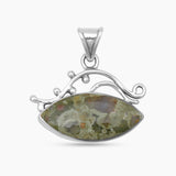Rainforest Jasper Silver Pendants