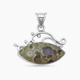Rainforest Jasper Silver Pendants
