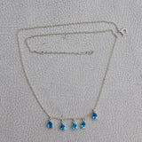 Blue Topaz Silver Necklace