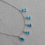 Blue Topaz Silver Necklace