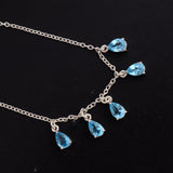 Blue Topaz Silver Necklace