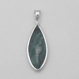 925 Sterling Silver Moss Agate Pendants
