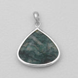 Moss Agate Silver Pendants