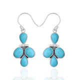 Mexican Turquoise Silver Earrings