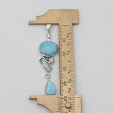 Larimar Silver Pendants