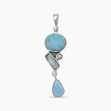 Larimar Silver Pendants