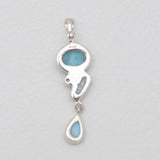 Larimar Silver Pendants