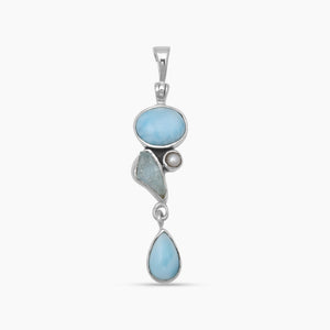 Larimar Silver Pendants