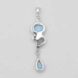 Larimar Silver Pendants
