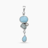 Larimar Silver Pendants