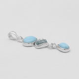 Larimar Silver Pendants