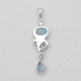 Larimar Silver Pendants