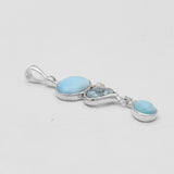 Larimar Silver Pendants