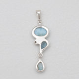 Larimar Silver Pendants