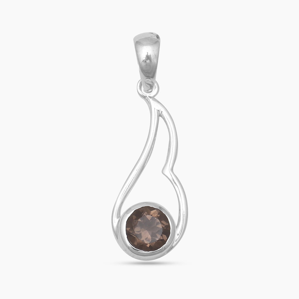 Smoky Quartz Silver Pendants