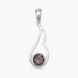 Smoky Quartz Silver Pendants